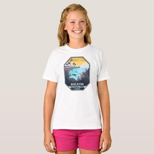 Biscayne Nationalpark Florida Emblem T-Shirt (Vorne ganz)