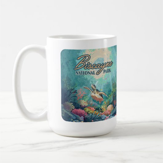 Biscayne Nationalpark Florida Schildkrötenkoralle  Kaffeetasse (Links)