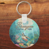 Biscayne Nationalpark Florida Schildkrötenkoralle Schlüsselanhänger (Vorderseite)