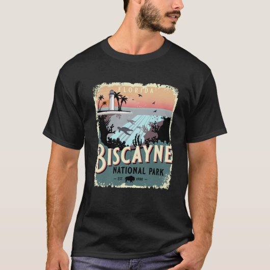 Biscayne Nationalpark Florida Vintage T-Shirt (Vorderseite)