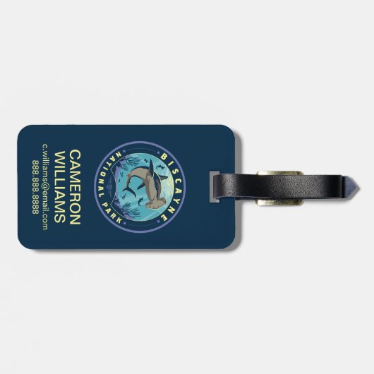 Biscayne-Nationalpark Gepäckanhänger (Rückseite horizontal)