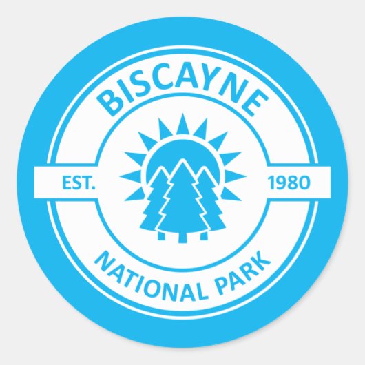 Biscayne-Nationalpark Runder Aufkleber (Vorderseite)