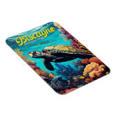 Biscayne Nationalpark Schildkröte Illustration Ret Magnet (Rechte Seite)