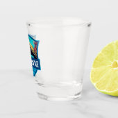 Biscayne Nationalpark Schildkröte Illustration Ret Schnapsglas (Rechts)