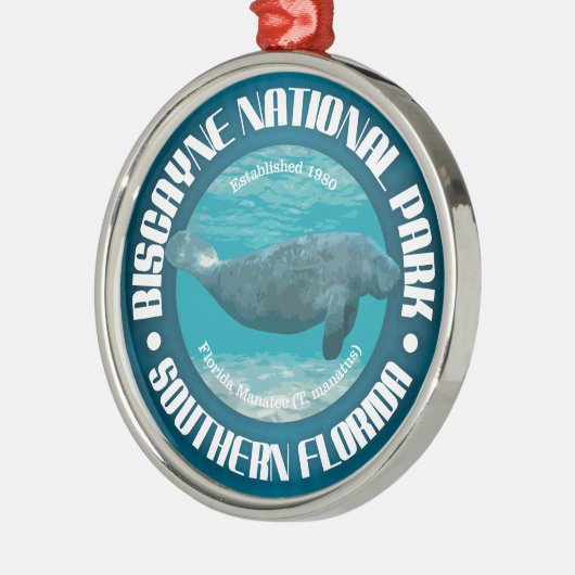 Biscayne-Nationalpark Silbernes Ornament (Links)