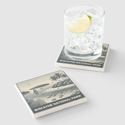 Biscayne-Nationalpark Steinuntersetzer (Seitenansicht)