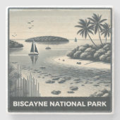 Biscayne-Nationalpark Steinuntersetzer (Vorderseite)