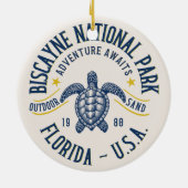 Biscayne Nature Reserve Florida Keramik Ornament (Hinten)