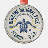 Biscayne Nature Reserve Florida Ornament Aus Metall (Vorne)