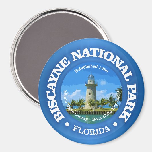 Biscayne NP (rd) 2 Magnet (Vorderseite/Rückseite)