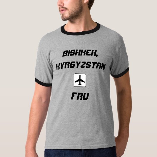 Bischkek, Code des Flughafens Kirgisistan T-Shirt (Vorderseite)