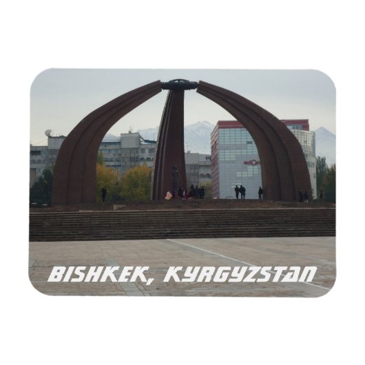 Bischkek-Siegesplatz - Kirgisistan Magnet (Horizontal)