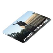 Bischkek sowjetische Lenin-Statue - Kirgisistan Magnet (Linke Seite)