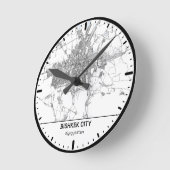Bischkek Uhr City Line Art (Winkel)