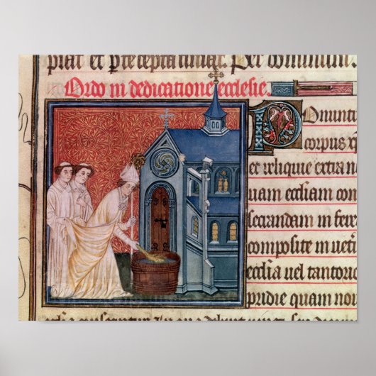 Bischof Consecrating a church Poster (Vorne)