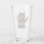 Bischof Kalifornien Friedensbär Glas (Rückseite)