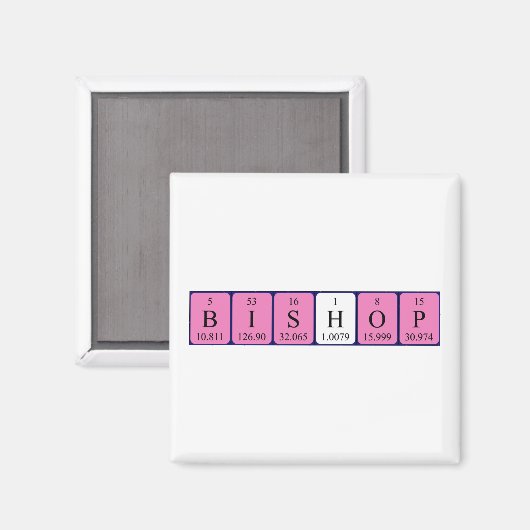 Bischof-Periodenmagnetmagnet Magnet (Vorderseite/Rückseite)