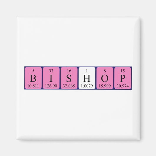 Bischof-Periodenmagnetmagnet Magnet (Vorne)