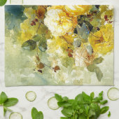 Bischoff - Rose (gelb) Geschirrtuch (Gefaltet)