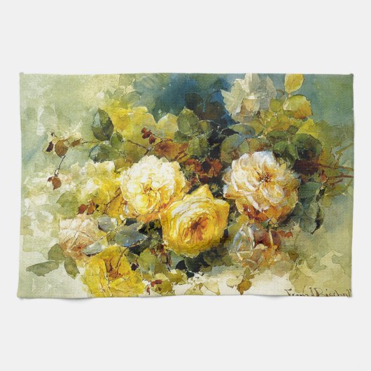 Bischoff - Rose (gelb) Geschirrtuch (Horizontal)