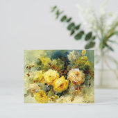 Bischoff - Rose (gelb) Postkarte (Stehend Vorderseite)