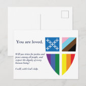 Bischöfliche Pride-Flaggen-Postkarte Postkarte (Vorne/Hinten)