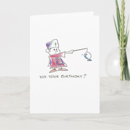 Bischofsfischgeburtstag Karte (Vorderseite)