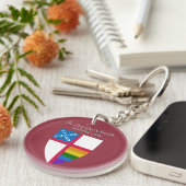 Bischofskirche begrüßt DU LGBTQ PRIDE Schlüsselanhänger (Vorderseite rechts)