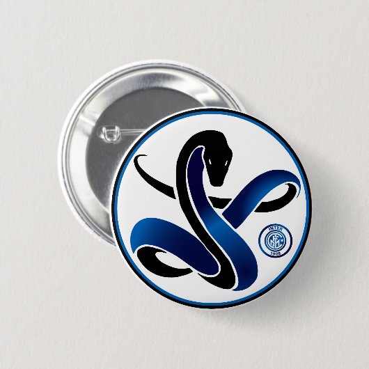 Biscione Nerazzurro Inter (Schlange Button) Button (Vorne & Hinten)