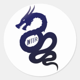 Biscione Nerazzurro Inter (Visconti Wappen) Runder Aufkleber