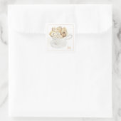 BISCOTTI 1,5" Square Stickers + Initial (Tasche)