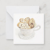 BISCOTTI 2,25" Square Flat Notecard Mitteilungskarte (Vorderseite)