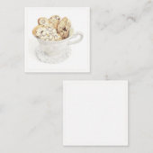 BISCOTTI 2,25" Square Flat Notecard Mitteilungskarte (Vorne/Hinten)
