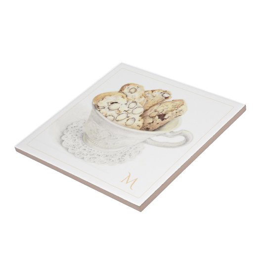 BISCOTTI 4,25" Keramik Tile + Initial Fliese (Seite)