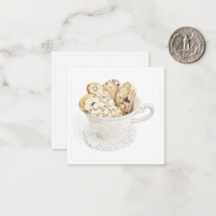 BISCOTTI 5,7 cm quadratische Flachkarte Mitteilungskarte