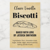 Biscotti Custom Eigenproduktion Etikett BIS003btr (Einzelnes Label)