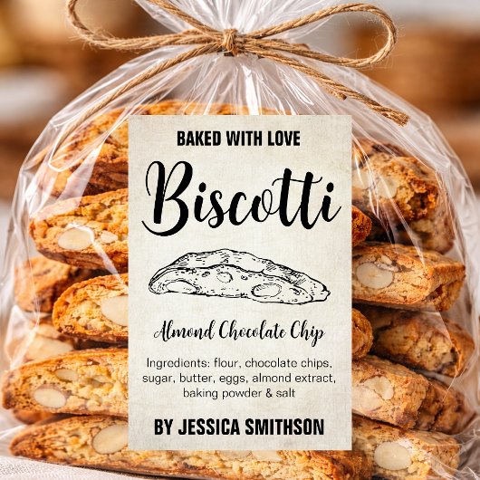 Biscotti Custom Maßgeschneiderte Bezeichnung BIS00 Weinetikett