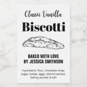 Biscotti Custom Maßgeschneiderte Etikette BIS003tr Weinetikett (Einzelnes Label)