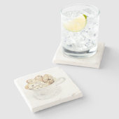 BISCOTTI Marble Stone Untersetzer (Seitenansicht)