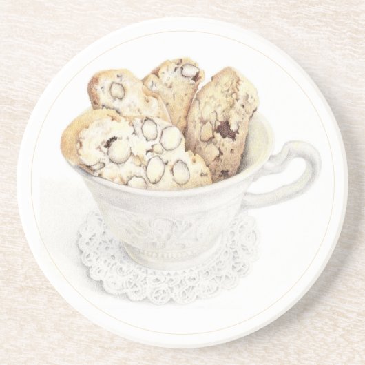 BISCOTTI Round Sandstone Untersetzer (Vorne)