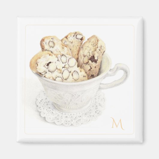 BISCOTTI Square Magnet + Initial (Vorne)