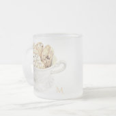 BISCOTTI Tasse aus Mattiertem Glas + Initial (Vorderseite Links)