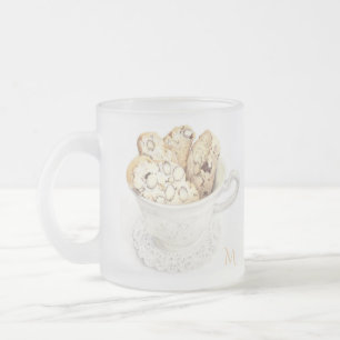 BISCOTTI Tasse aus Mattiertem Glas + Initial