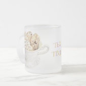 BISCOTTI "TEA TIME" Mattierte Tasse aus Glas (Vorderseite Links)