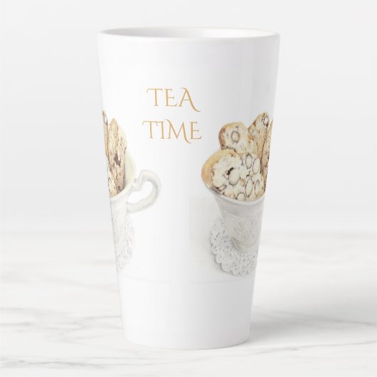BISCOTTI "TEA TIME" Tall Latte Tasse (Vorderseite)