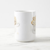 BISCOTTI Weiße große Tasse + Initial (Mittel)