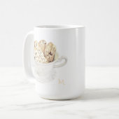 BISCOTTI Weiße große Tasse + Initial (Vorderseite Links)