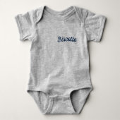 Biscotto / Little Biscuit Baby Bodysuit Grau Baby Strampler (Vorderseite)