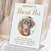 Biscuit Bar Pet Foto Gold Dog Gastgeschenk Hochzei Sockelschild