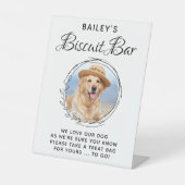 Biscuit Bar Pet Foto Leckerei Gastgeschenk Hochzei Sockelschild (Vorderseite)